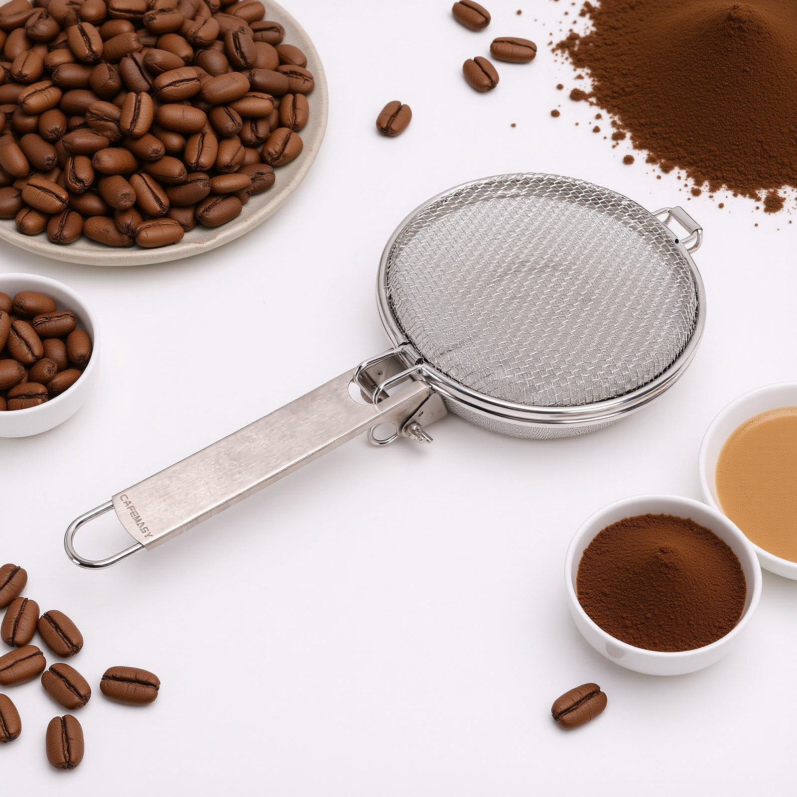 2-Portable Stainless Steel Coffee Roaster Tool For Home Baking