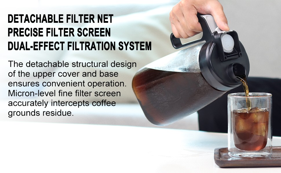 64oz Cold Brew Coffee Maker Reble, Replacement Lar Ice
