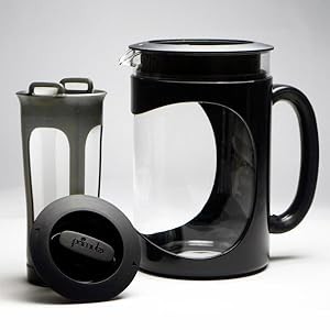 Burke Deluxe Cold Brew Iced Coffee Maker, fort Grip Handle,