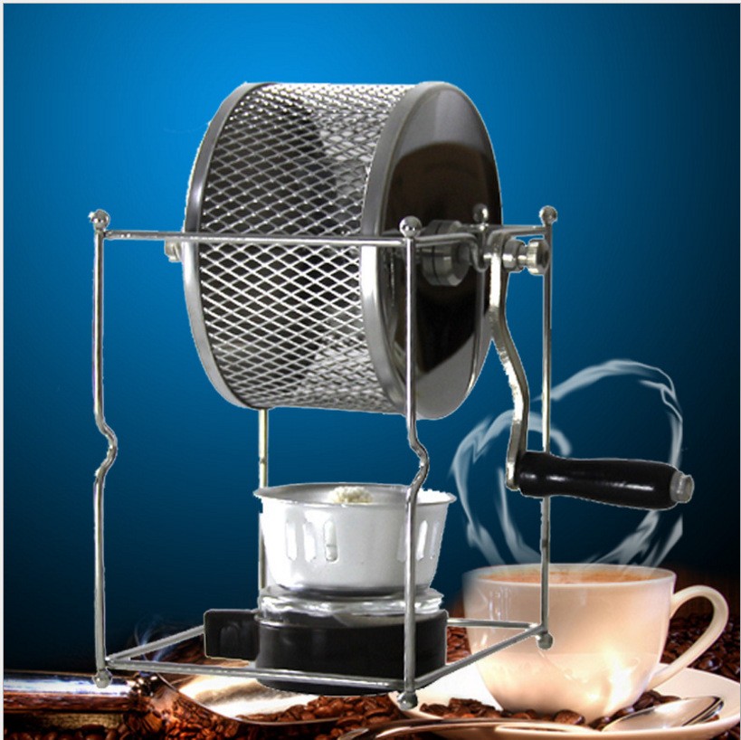 Manual Coffee Bean Roaster Portable Stainless Steel Cafe Bean Nut Machine Roller