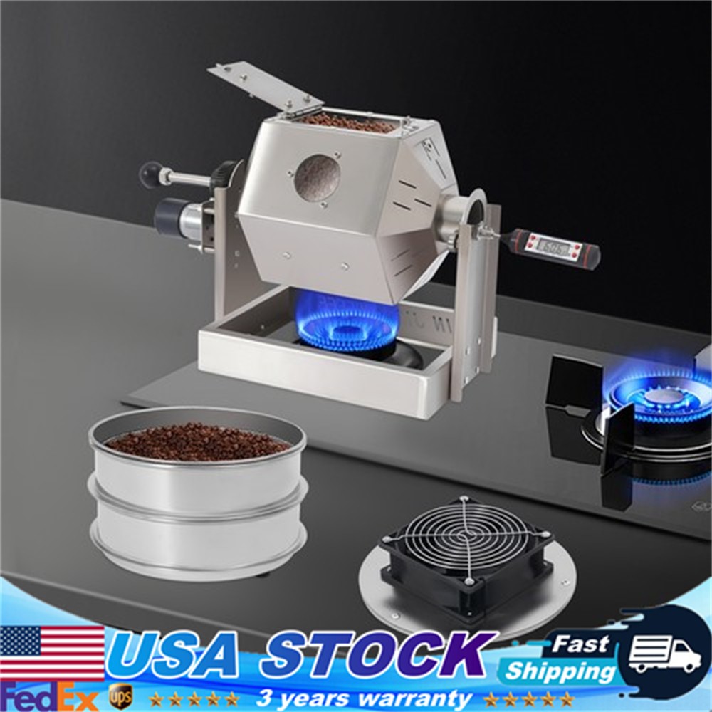 3.8L/3.45Qt Coffee Bean Roaster Commercial Coffee Bean Roaster Machine Drum Type