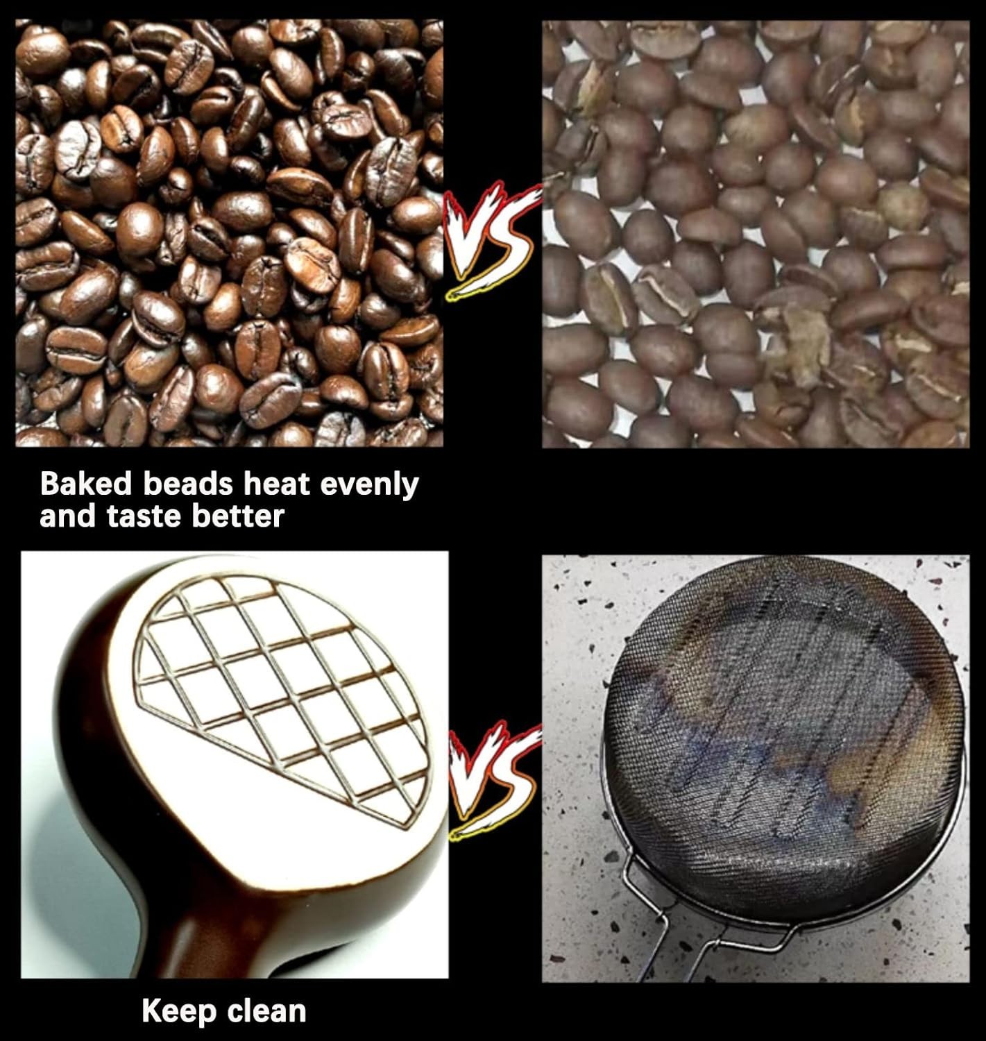 Ceramic Coffee Roaster Machine for Home Use, Handy Stovetop Coffee Bean Roast…