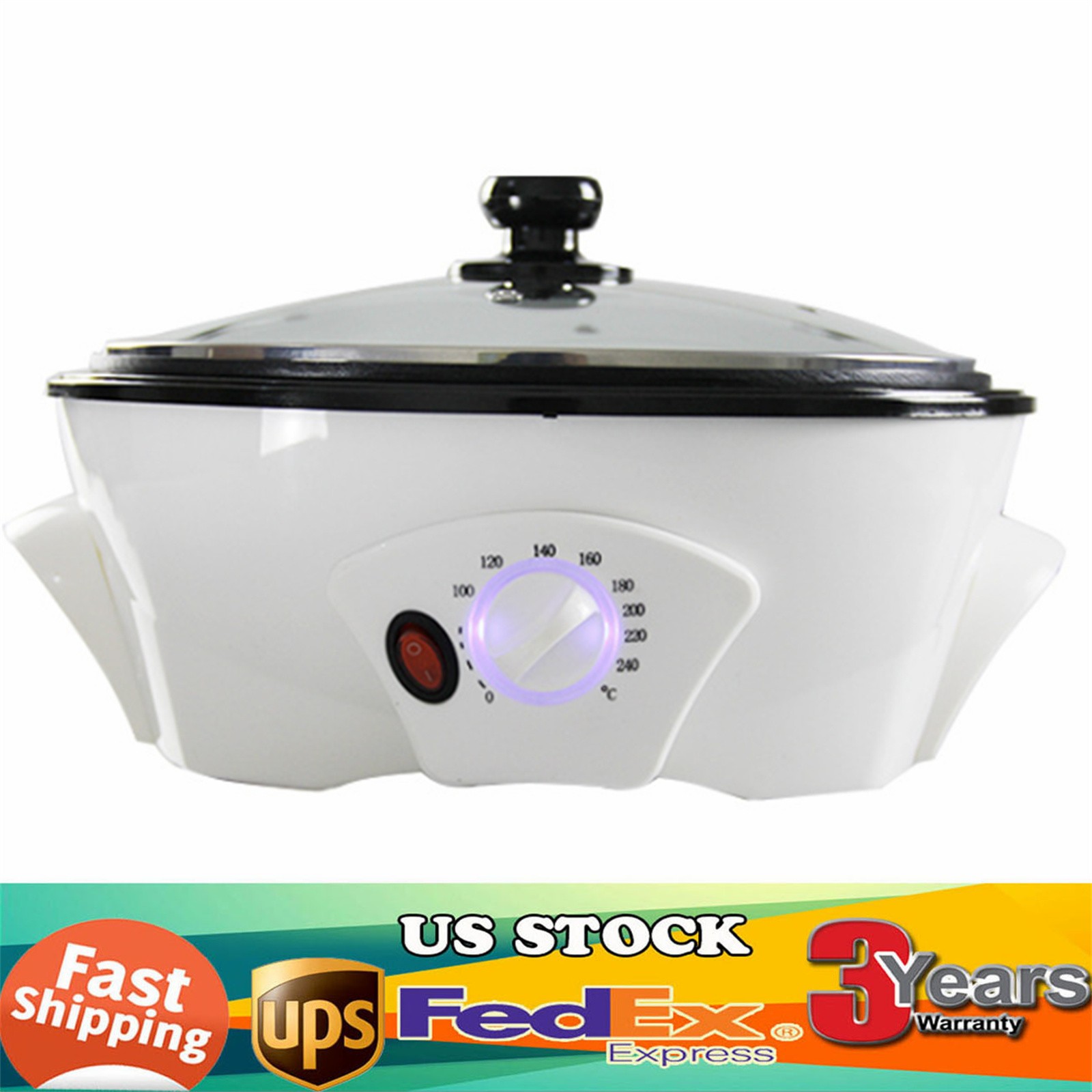 Electric Coffee Bean Roasting Machine Round Coffee Roaster Baking Baker Home
