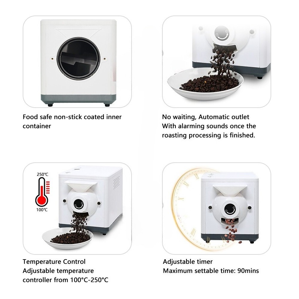 Small 1500g Baking Capacity Silent Motor Coffee Roaster 110V/220V Commercial