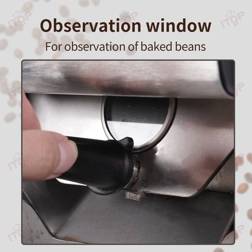200g Electric Coffee Bean Roaster Stir Roasting 3 Modes Optional Baking Curve