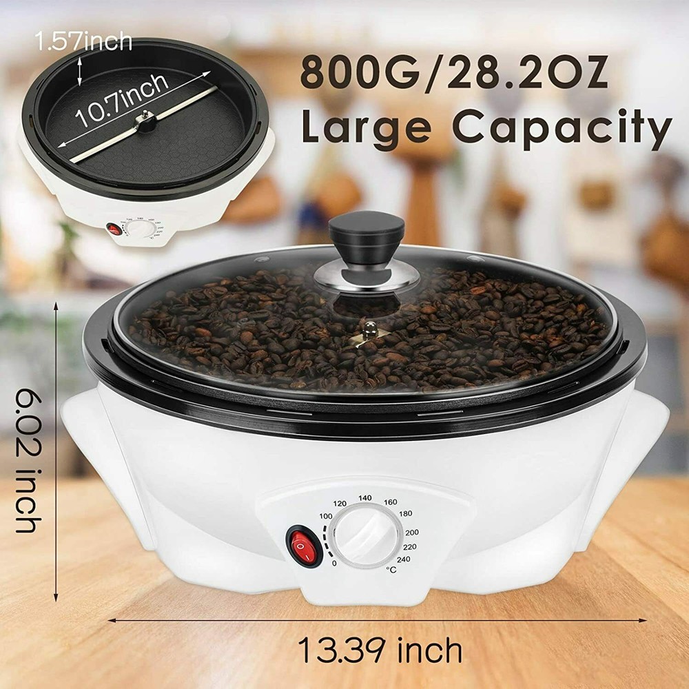 110V Coffee Roaster Machine for Home Use Electric Coffee Bean Roaster Non-Stick