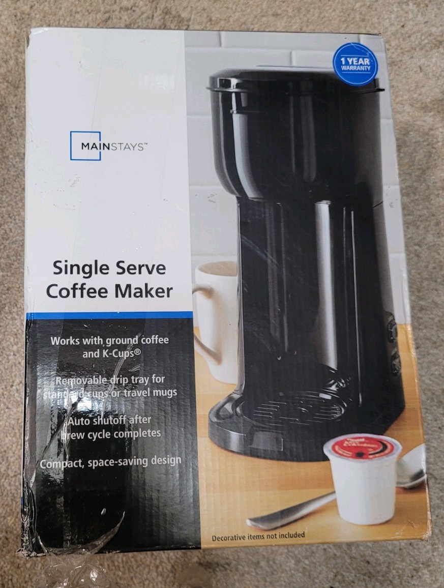 Mainstays Single Serve Dual Brew Coffee, Black, MODEL 202140