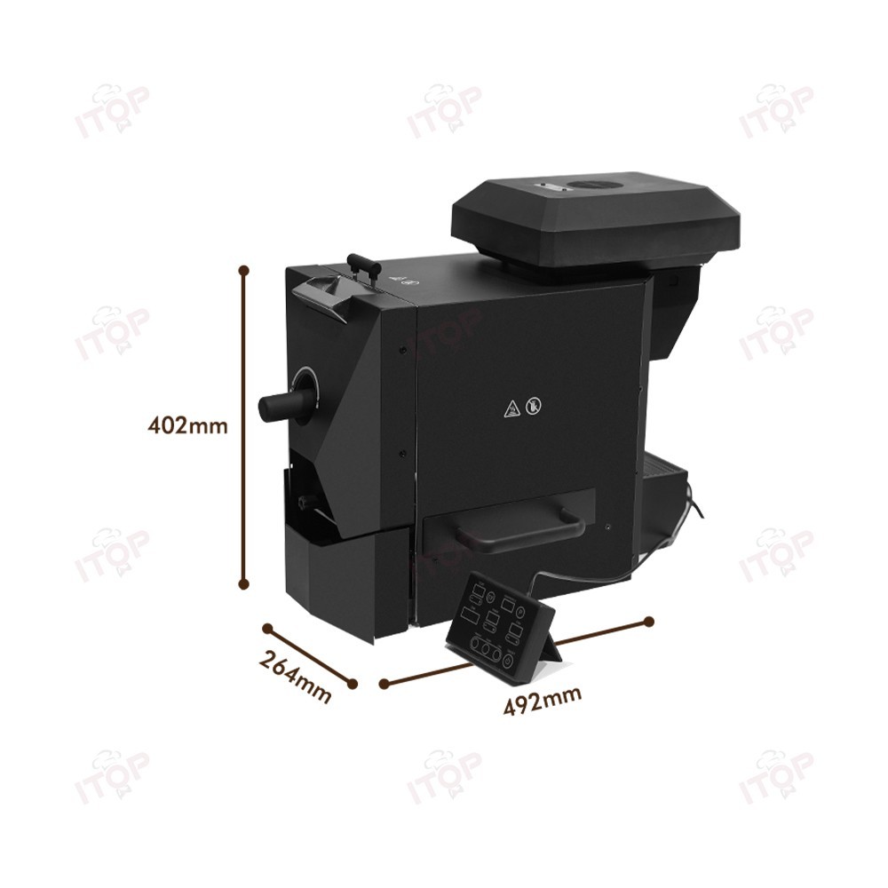 ITOP Electric Coffee Bean Roaster Drum Roaster 3 Operating Modes Espresso Tool