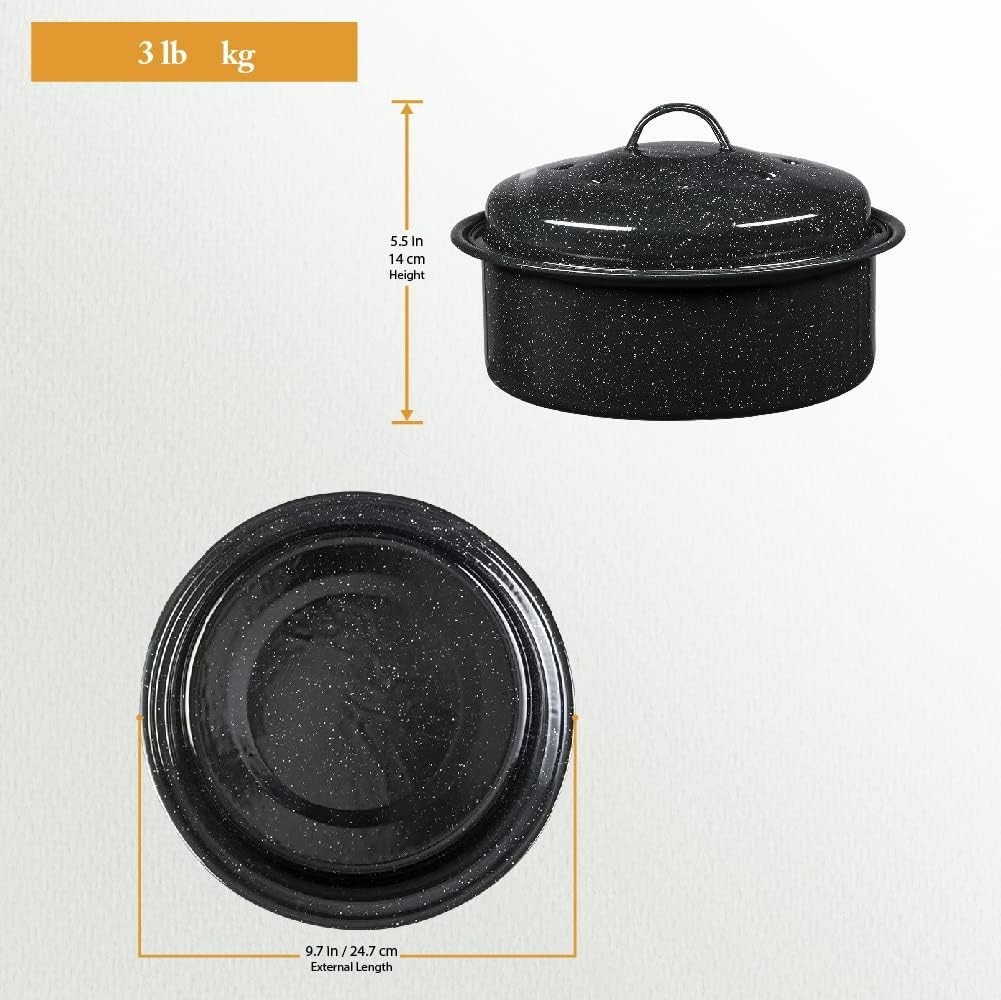Versatile 8.7″ Round Roaster for Poultry & Vegetables – Non-Stick & Safe