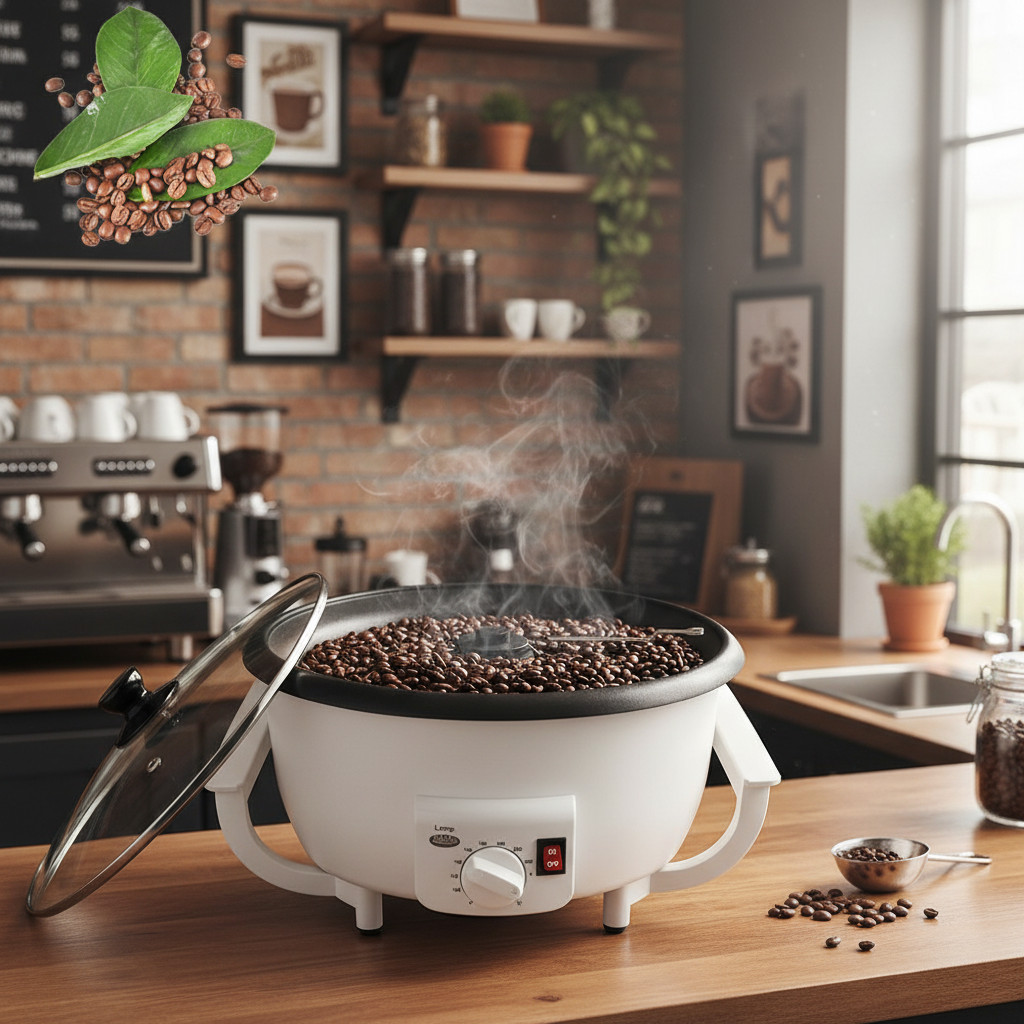 Coffee Bean Roaster Durable Bean Baking Roasting Machine Home Coffee Shop 110V