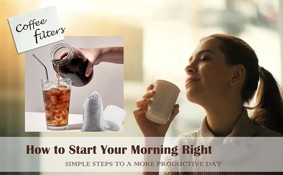 100pcs Cold Brew Coffee Bags, 6” x 8” No M Disposable Bags