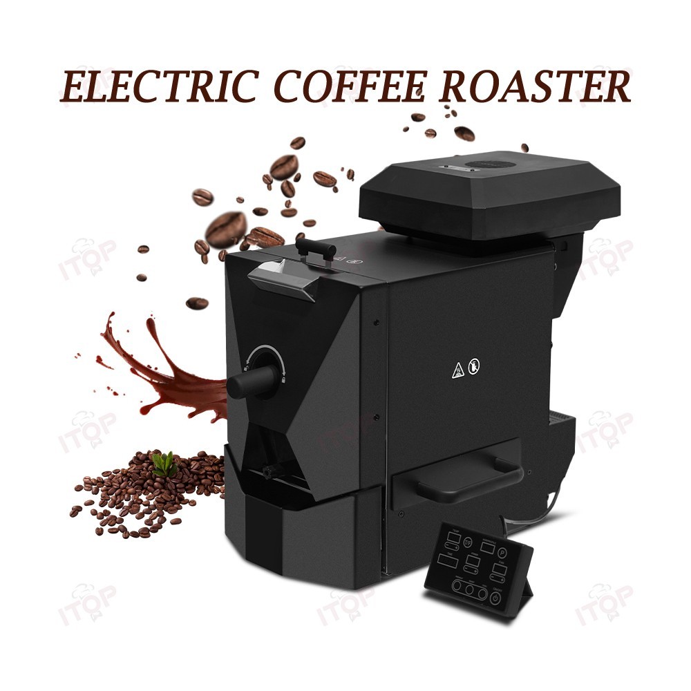 ITOP Electric Coffee Bean Roaster Drum Roaster 3 Operating Modes Espresso Tool