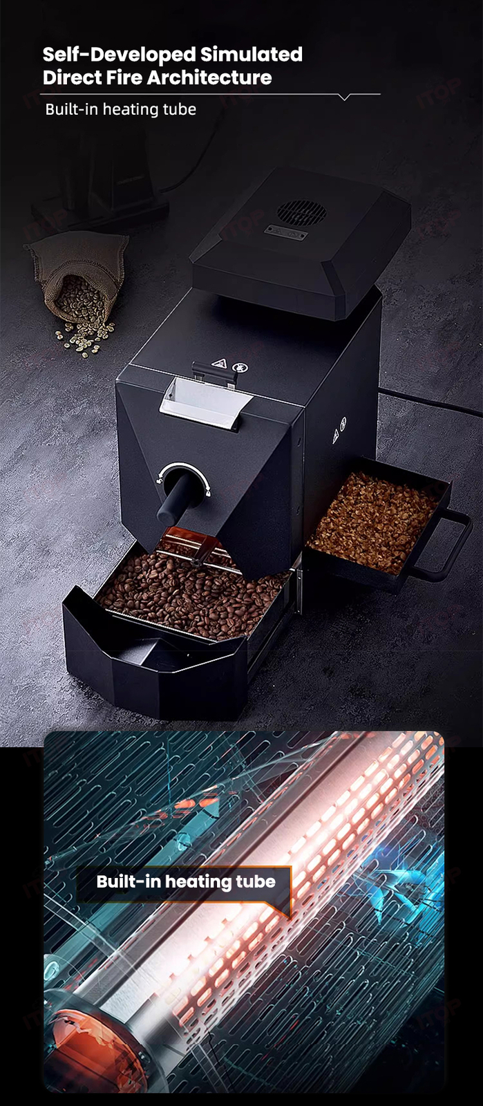 New Coffee Bean Raoster with Curve System, Upgrade,Suitable for Artisan 350-400g
