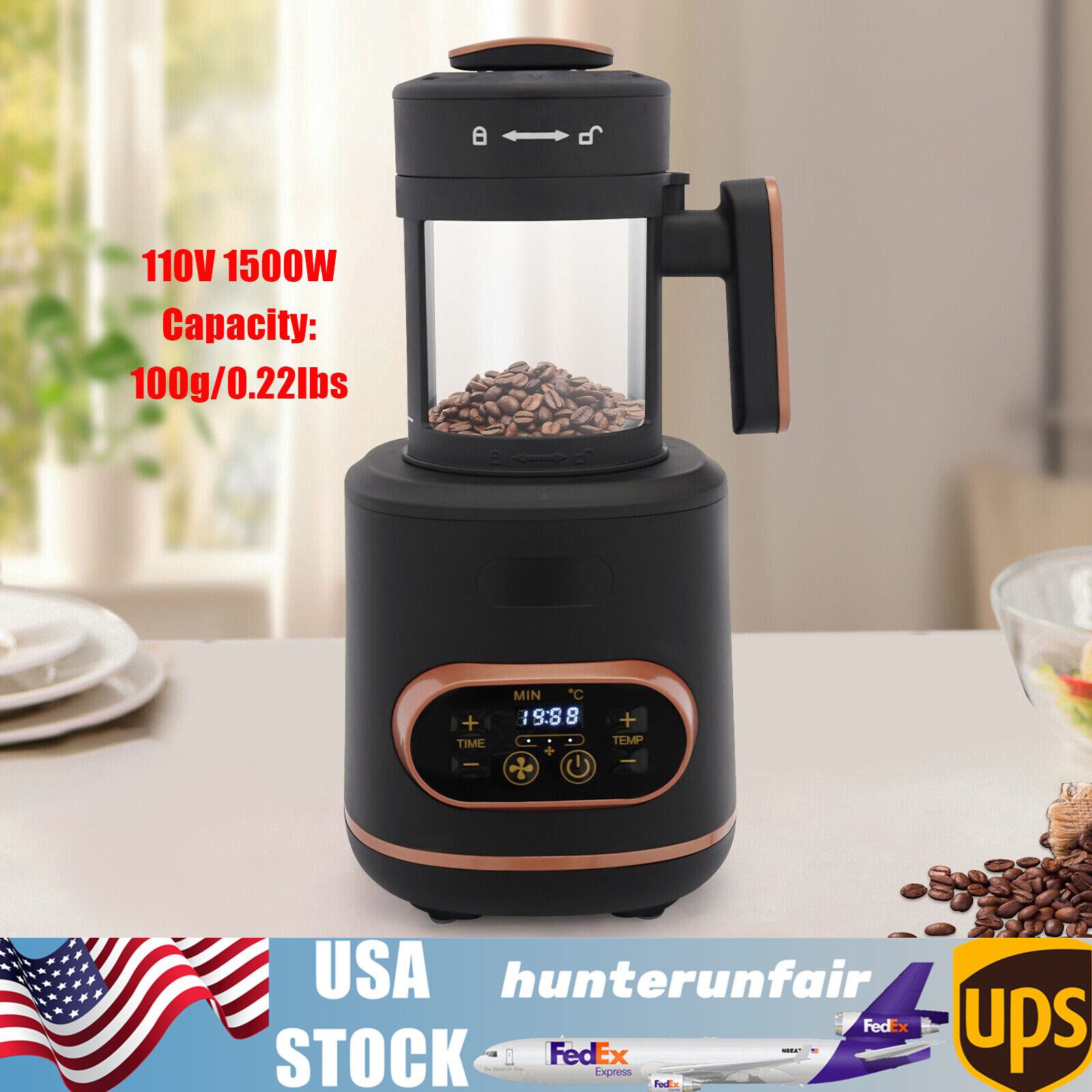 Electric Coffee Bean Roaster Machine Coffee Bean Roaster Roasting Home Use