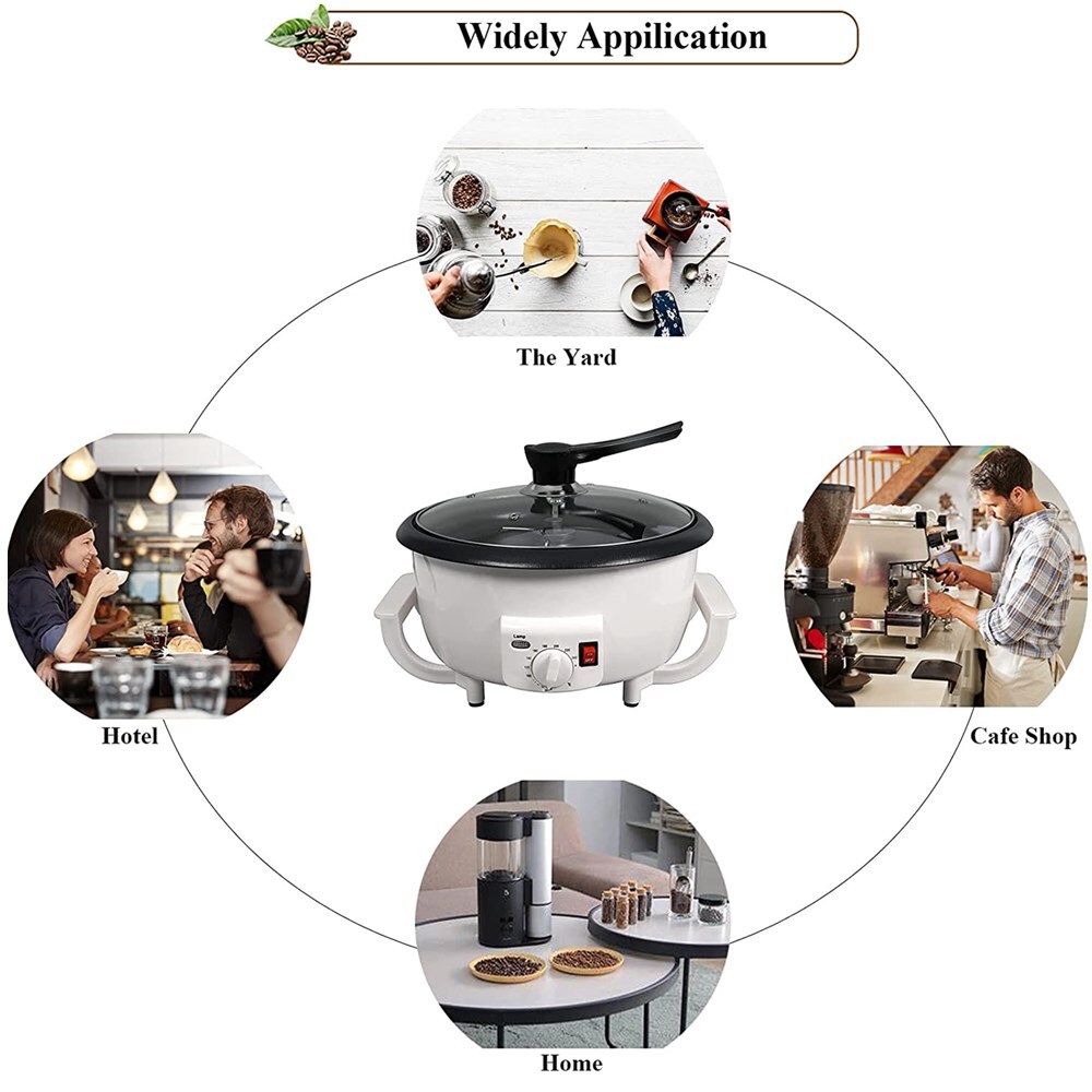 110V 1200W Home Use Electric Coffee Bean Roaster Machine Coffee Beans Baker US