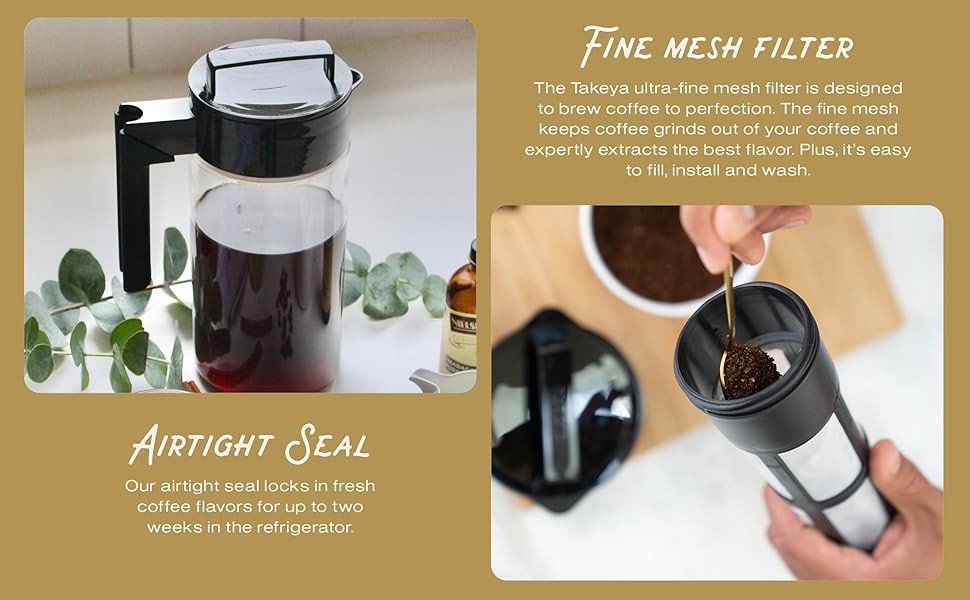 Deluxe Cold Brew Coffee Maker – Tritan Pitcher with