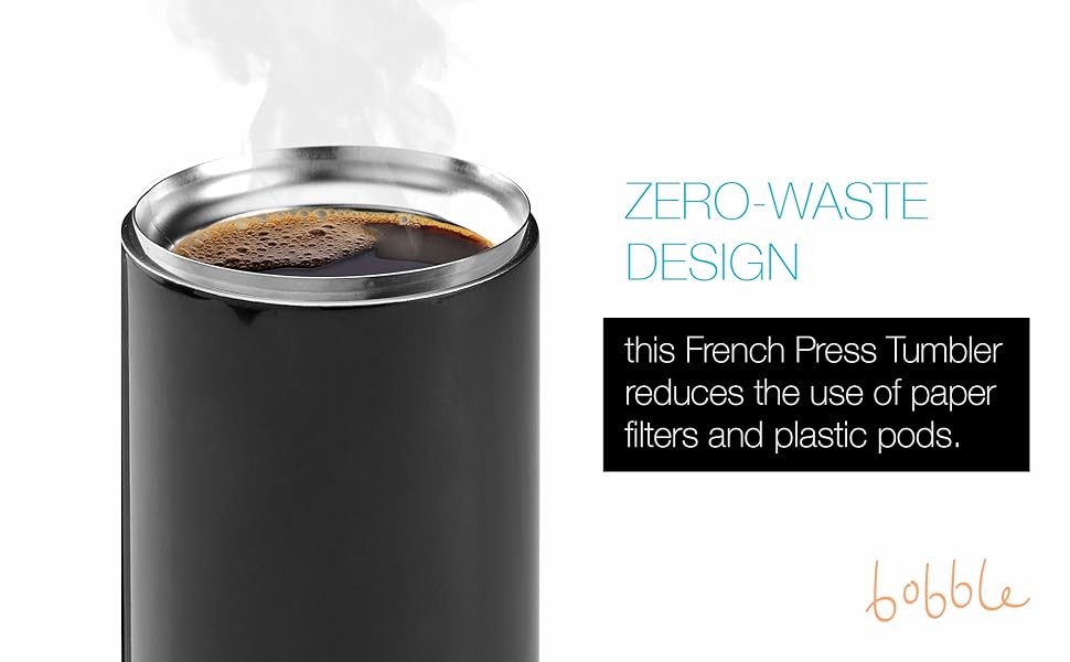 French Coffee Pre, On-The-Go use, Qui Brew, Slim Design,