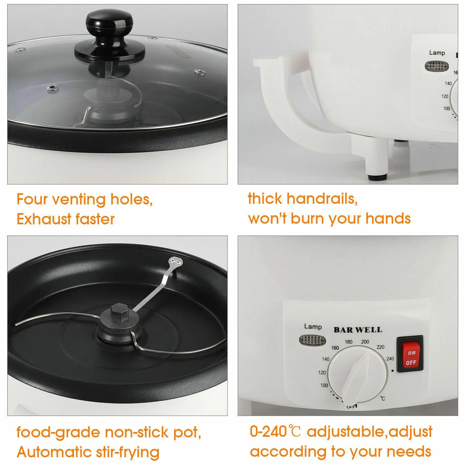 Fully Automatic Constant Temperature Heating Home Electric Coffee Bean Roaster