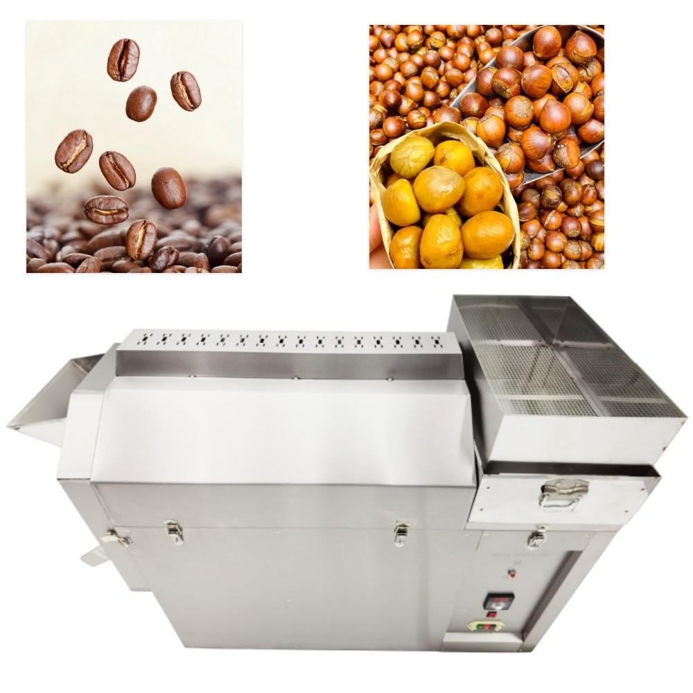 220V/60Hz 3PH Commercial Electric Drum Roaster for Coffee Beans & Nuts