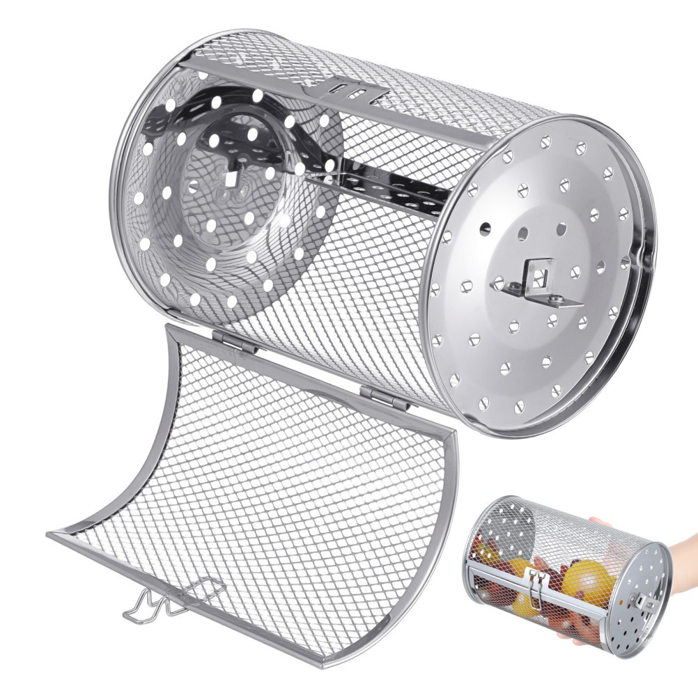 Air Fryer Basket Rotisserie Oven Rotating Universal Cage Compatible