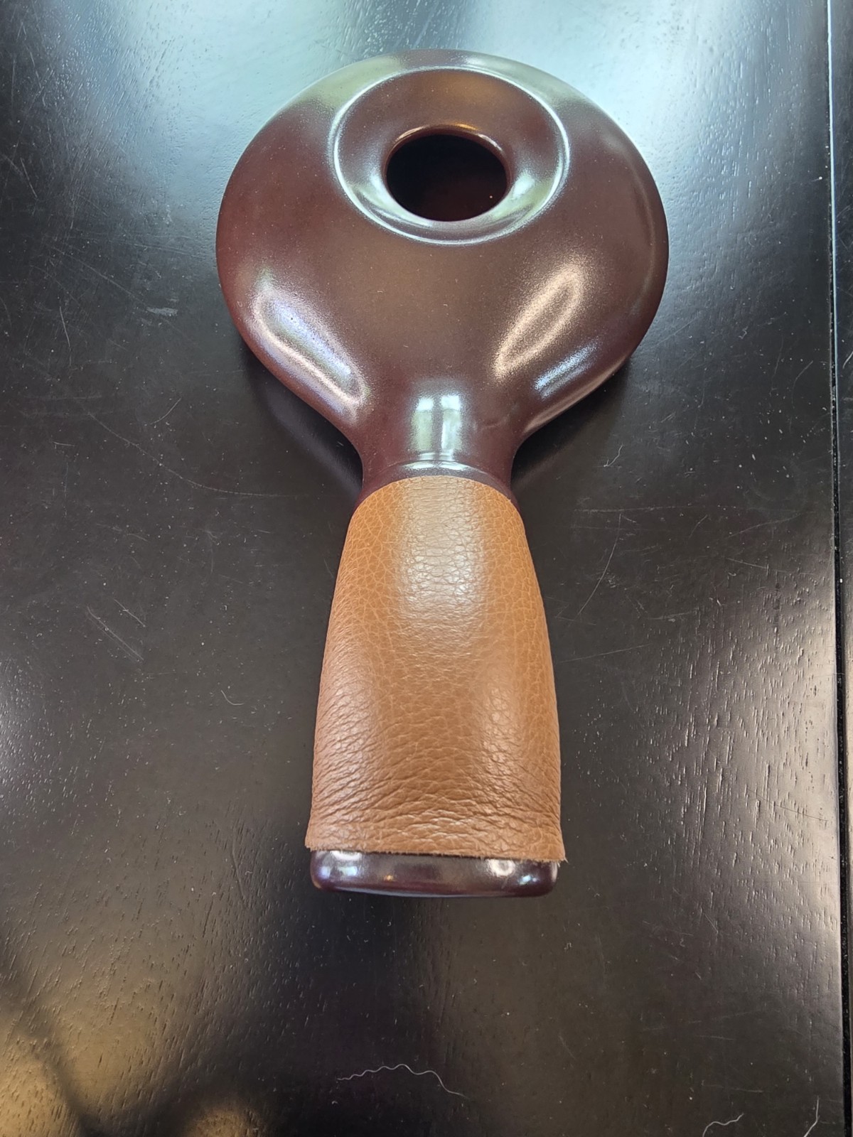 Nuvo Eco Ceramic Coffee Bean Roaster Brown Leather Strap Handle Korea
