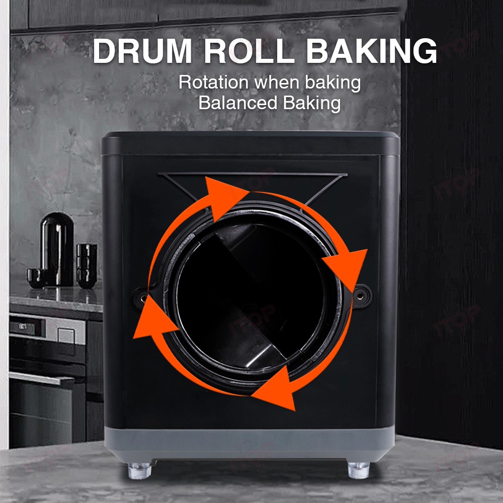1000g Electric Coffee Bean Roaster Grain Baking Machine 1600W Drum Roasting