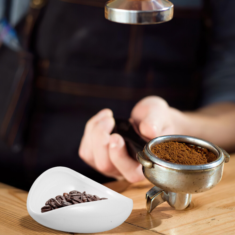 1PC Coffee Bean Dosing Cup Ceramic Dosing Vessel Tray Coffee Bean Plate Dish