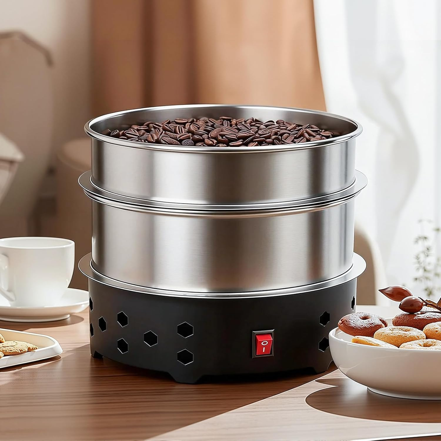 Home Coffee Bean Roaster Machine – Electric Roaster for Nuts & Beans