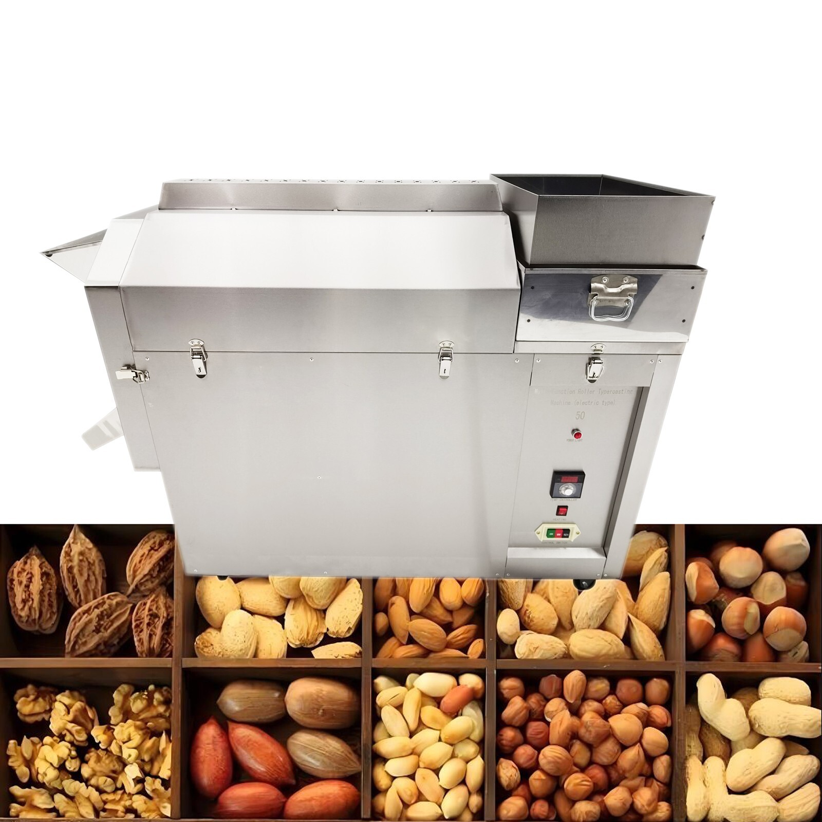 CY-50 55Lbs Commercial Coffee Roaster Nuts Roasting Machine 220V 3PH 6.5KW