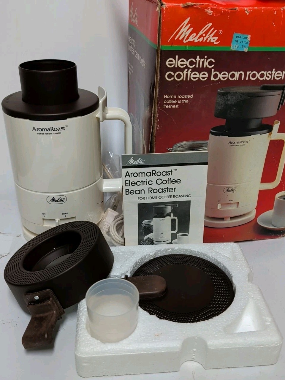 NIB VTG 80s Melitta Electric Coffee Bean Roaster AromaRoast Model CBR-10