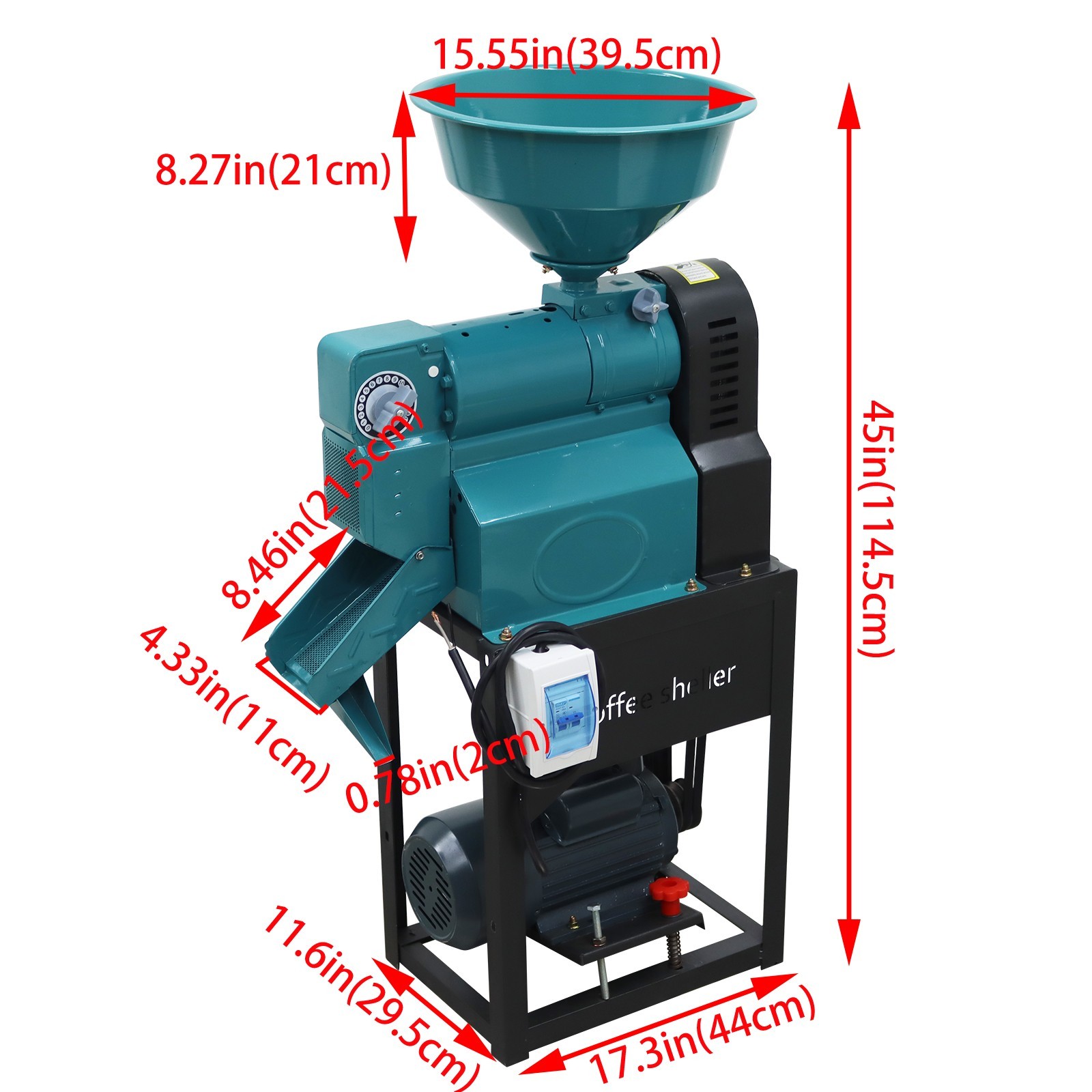 Coffee Bean Peeling Machine Coffee Bean Sheller Peeler Adjustable Speed 220V