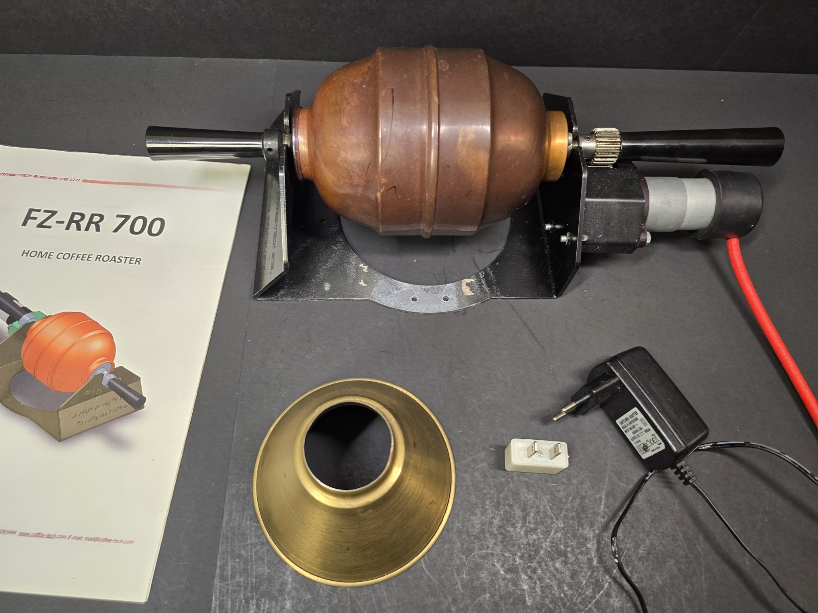 Coffee-Tech FZ-RR 700 Home Coffee Roaster w/ Motor, Manual & Accessories WORKS