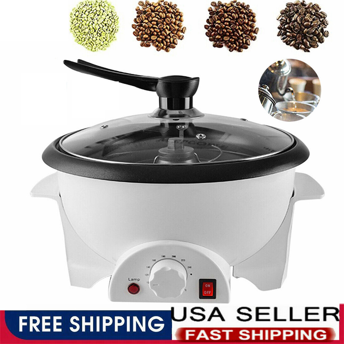 Electric Coffee Roaster Household Coffee Bean Roasting Baking Machine Home 750g