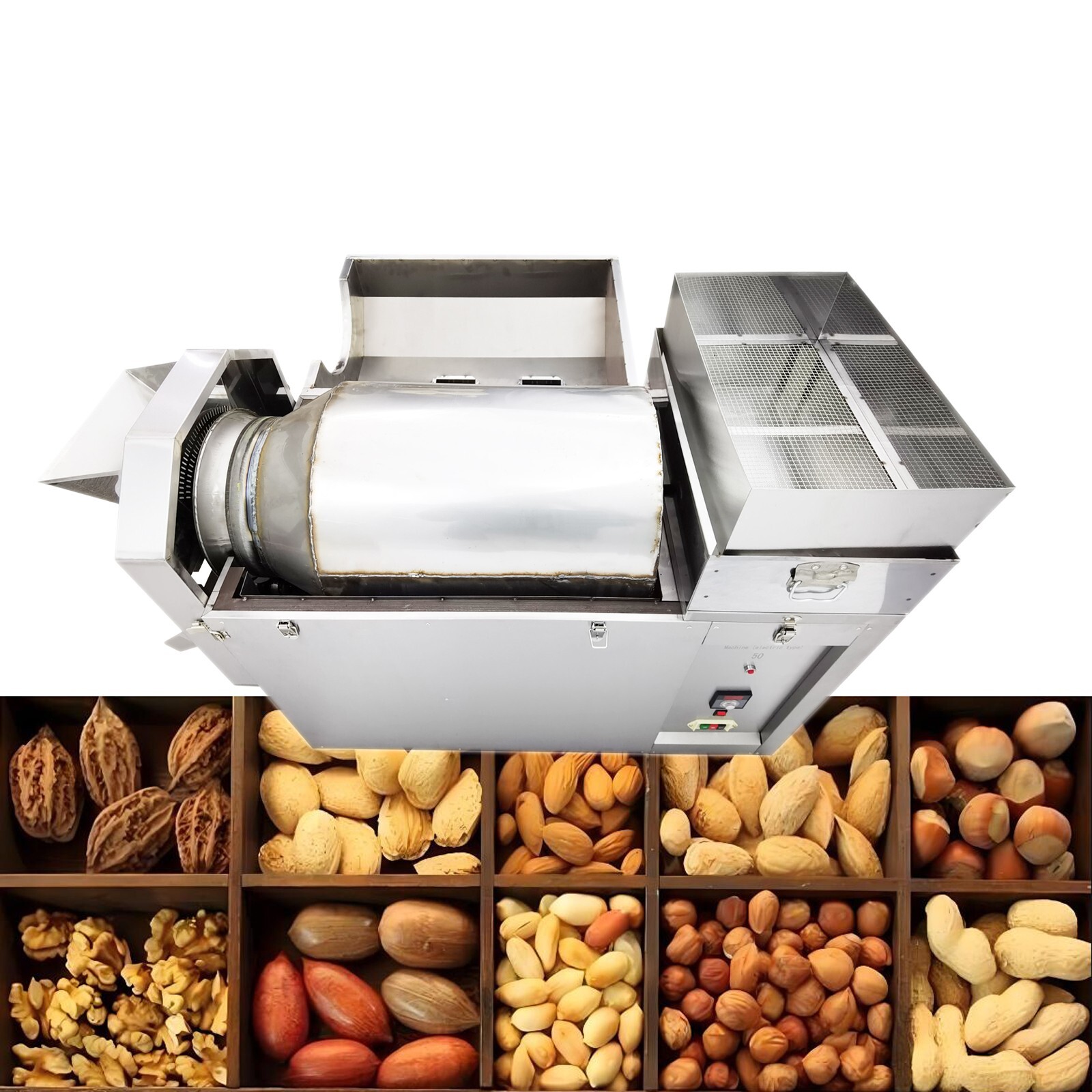 CY-50 220V 3PH 55Lbs Outdoor Coffee Roaster Nuts Bean Roasting Machine