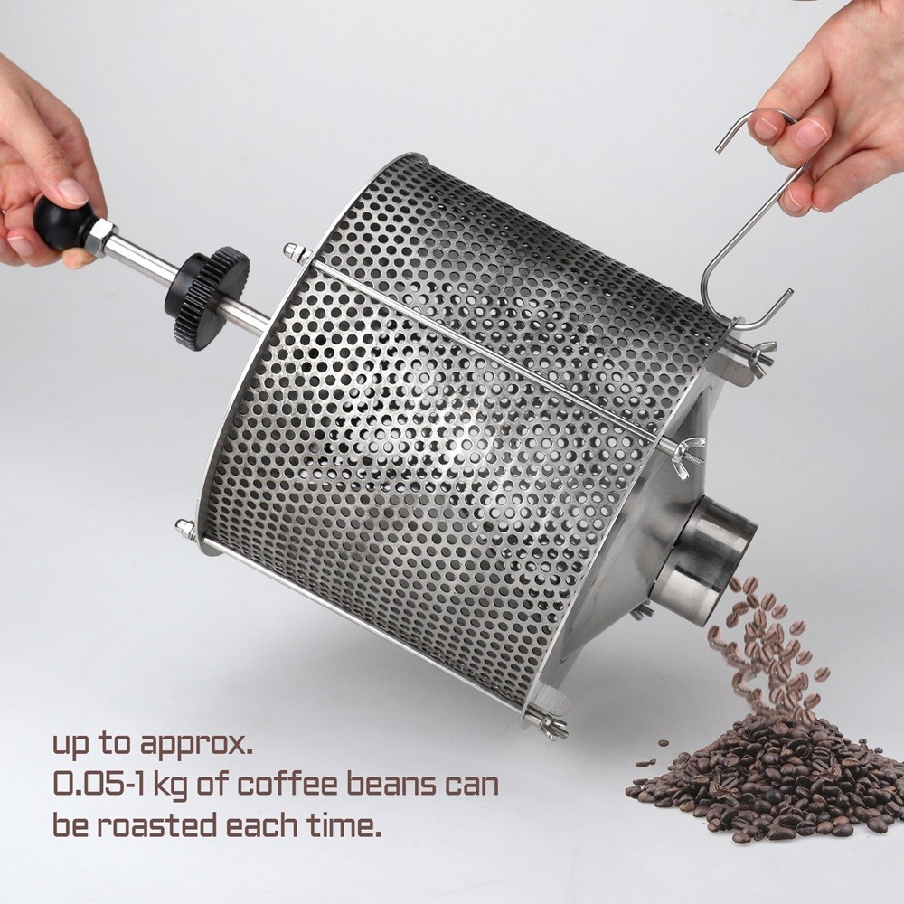3.8L/1KG Electric Coffee Bean Roaster 360°Rotation Adjustable Speed For Home Use