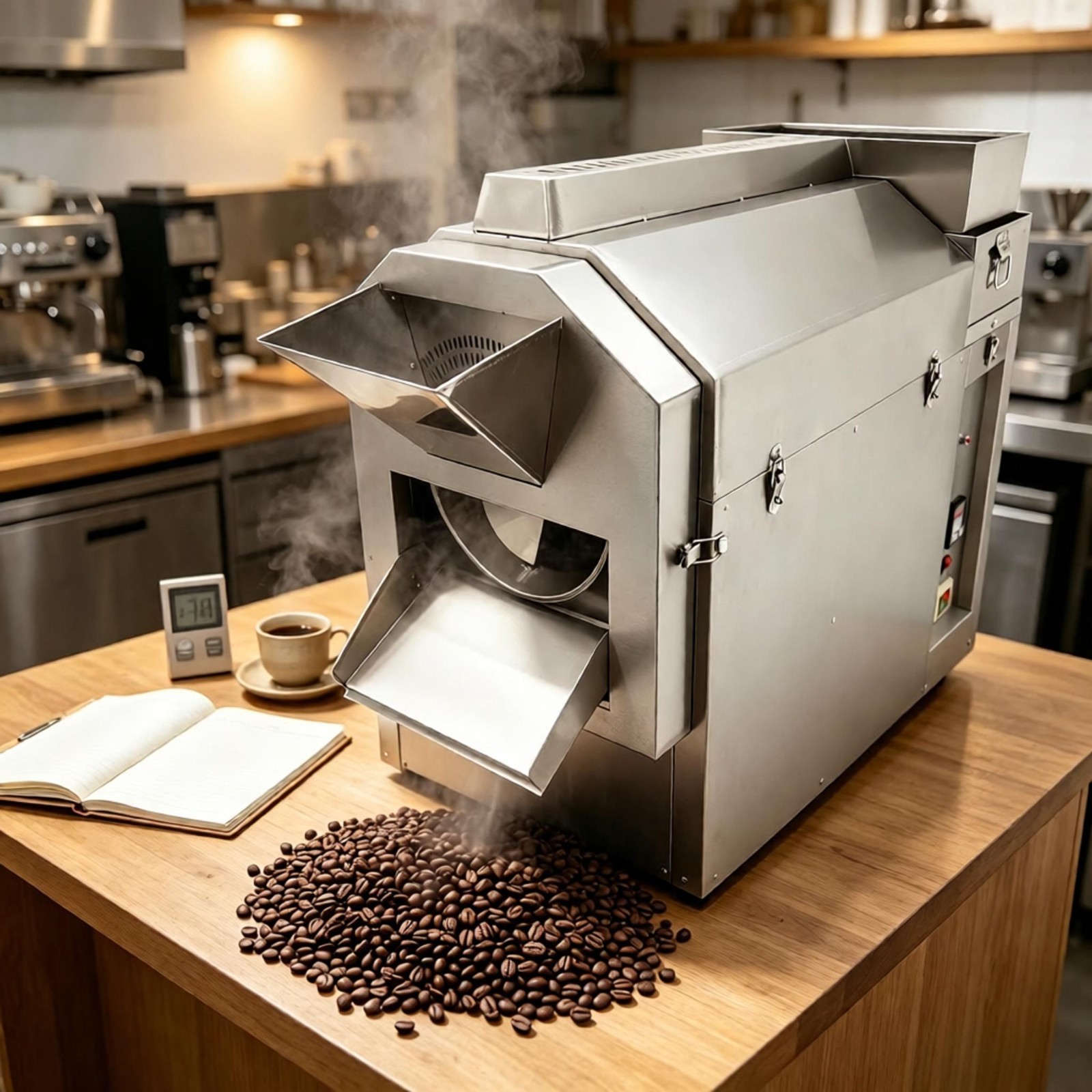 27.6Lb Roller Type Electric Coffee Roaster Nuts Bean Roasting Machine 220V 1PH