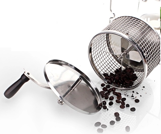 Home Manual hand Stainless Steel Coffee Bean Roaster Machine home NEW