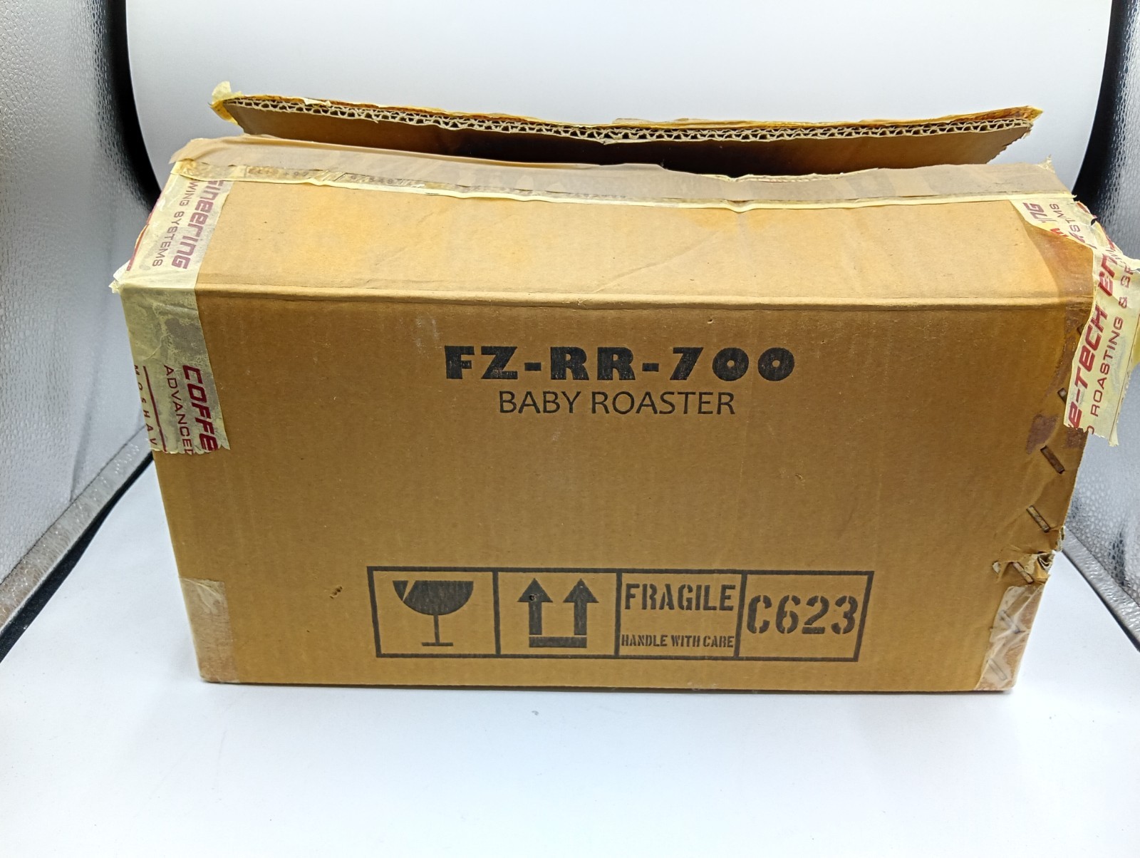 Mini Home Roaster Coffee-Tech FZ-RR 700 Motorized Copper, Original Box & Manual