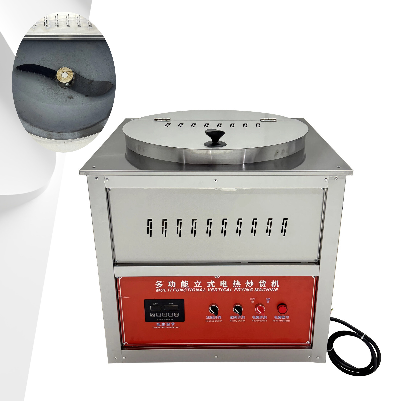 Commercial Coffee Bean Roaster 220V 1-PH 7.5kg Electric Drum Roaster for Nuts