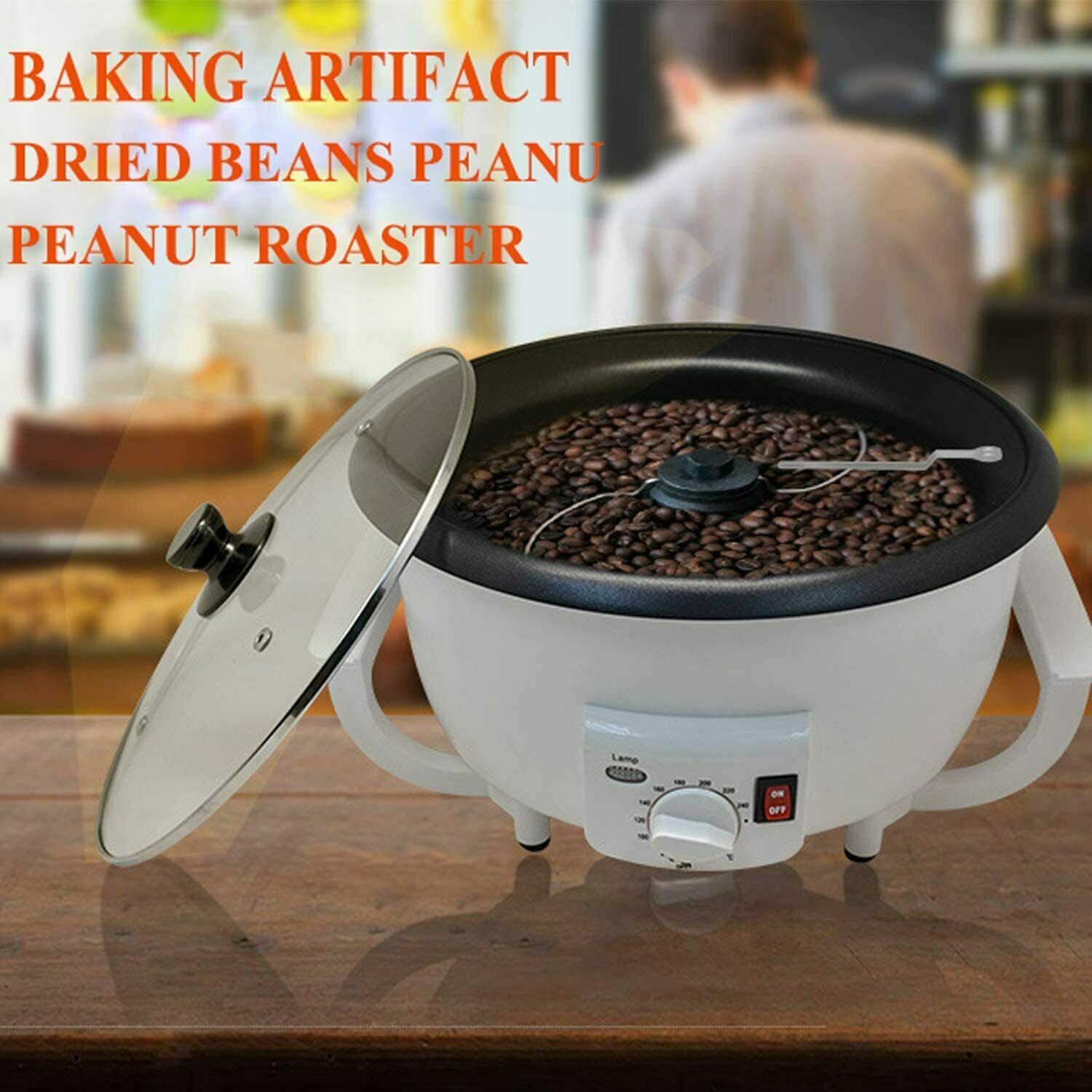 110V Electric Coffee Roaster Household Coffee Bean Roasting Baking Machine USA