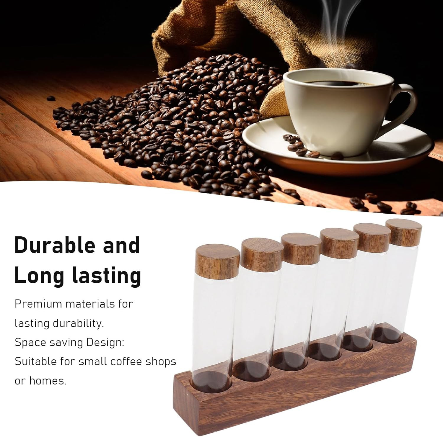 Coffee Bean Storage Tubes Single Dose, 6PCS or 12PCS Coffee Bean Cellar, Dosing