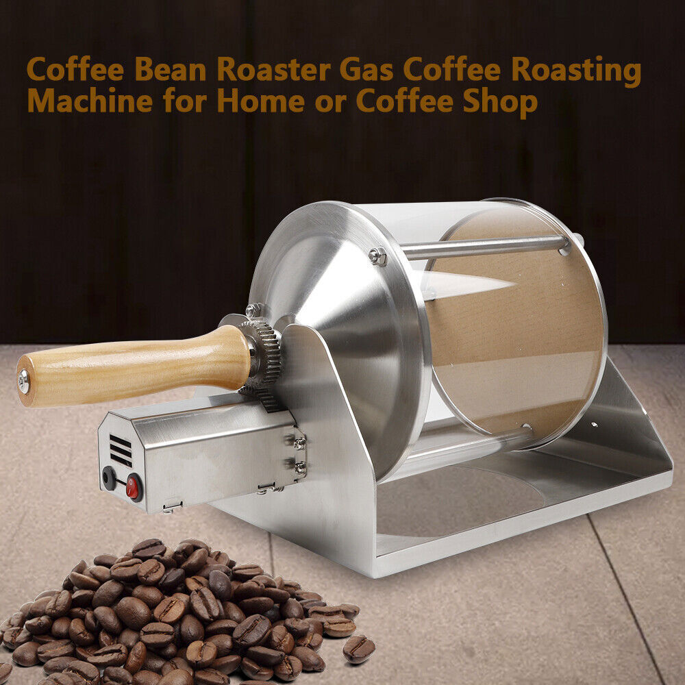Gas Home Coffee Beans Roaster Machine Roasting with Wood Handle Cafe KAKA-G400
