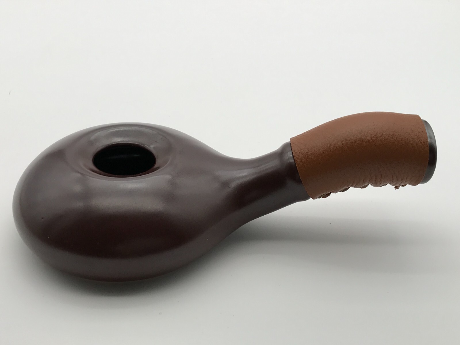 Nuvo Eco Ceramic Coffee Bean Roaster Brown Leather Strap Handle Korea