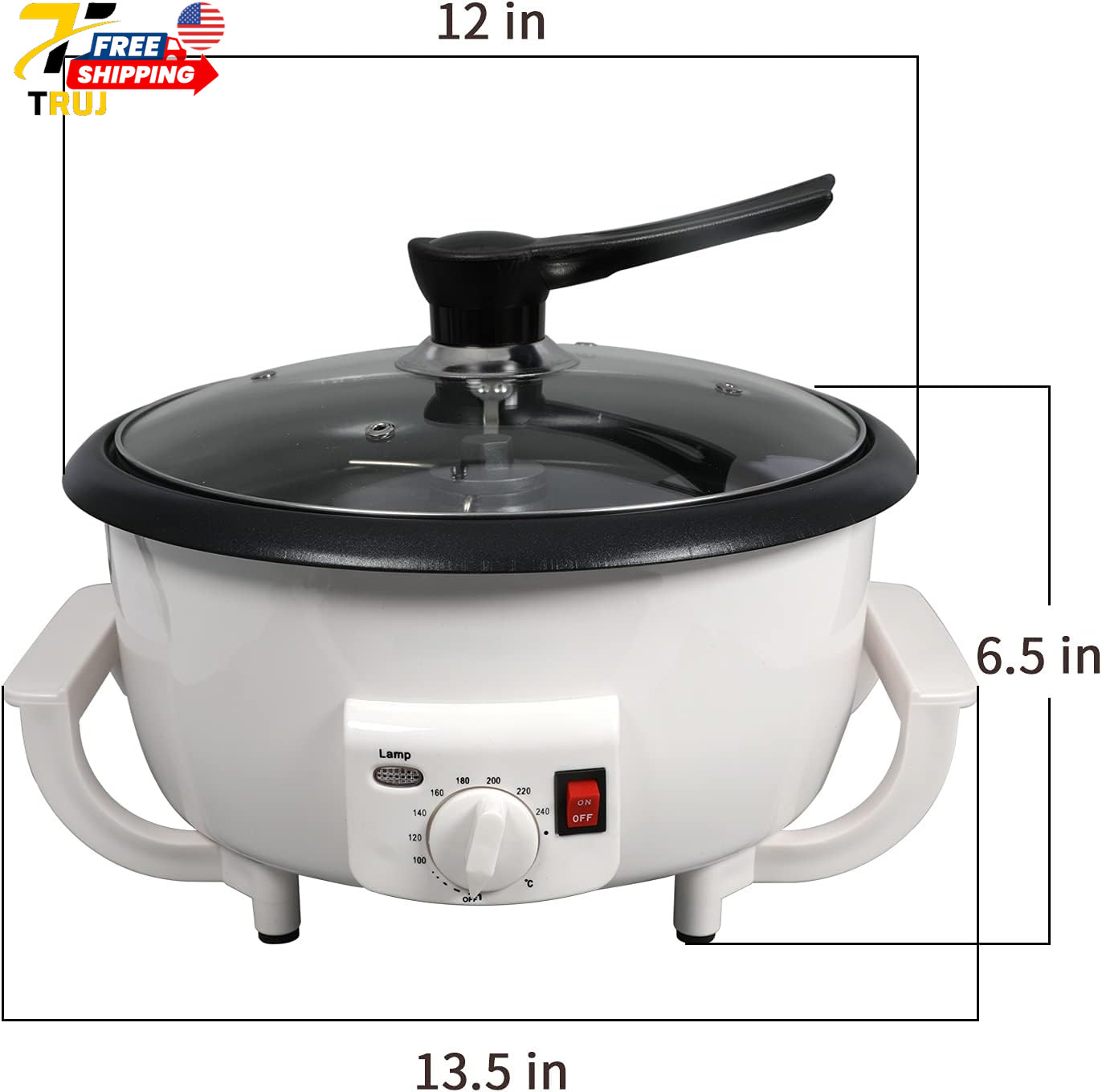 800G Home Coffee Roaster with Timer & Non-Stick 110V 1200W Power FREE SHIPPING