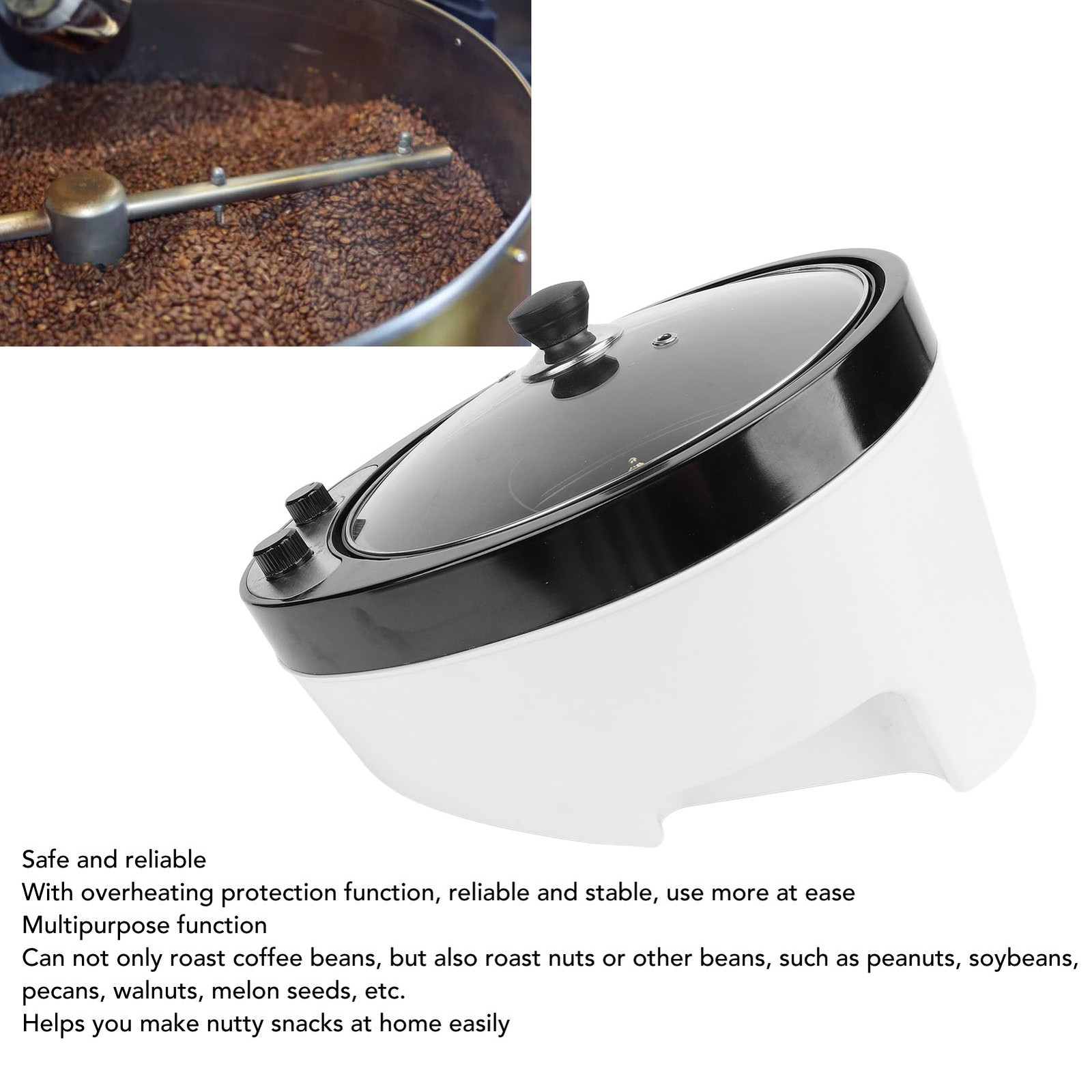 Coffee Roaster Machine Large Capacity 0‑240℃ Adjustment Efficient Roasting NTDN