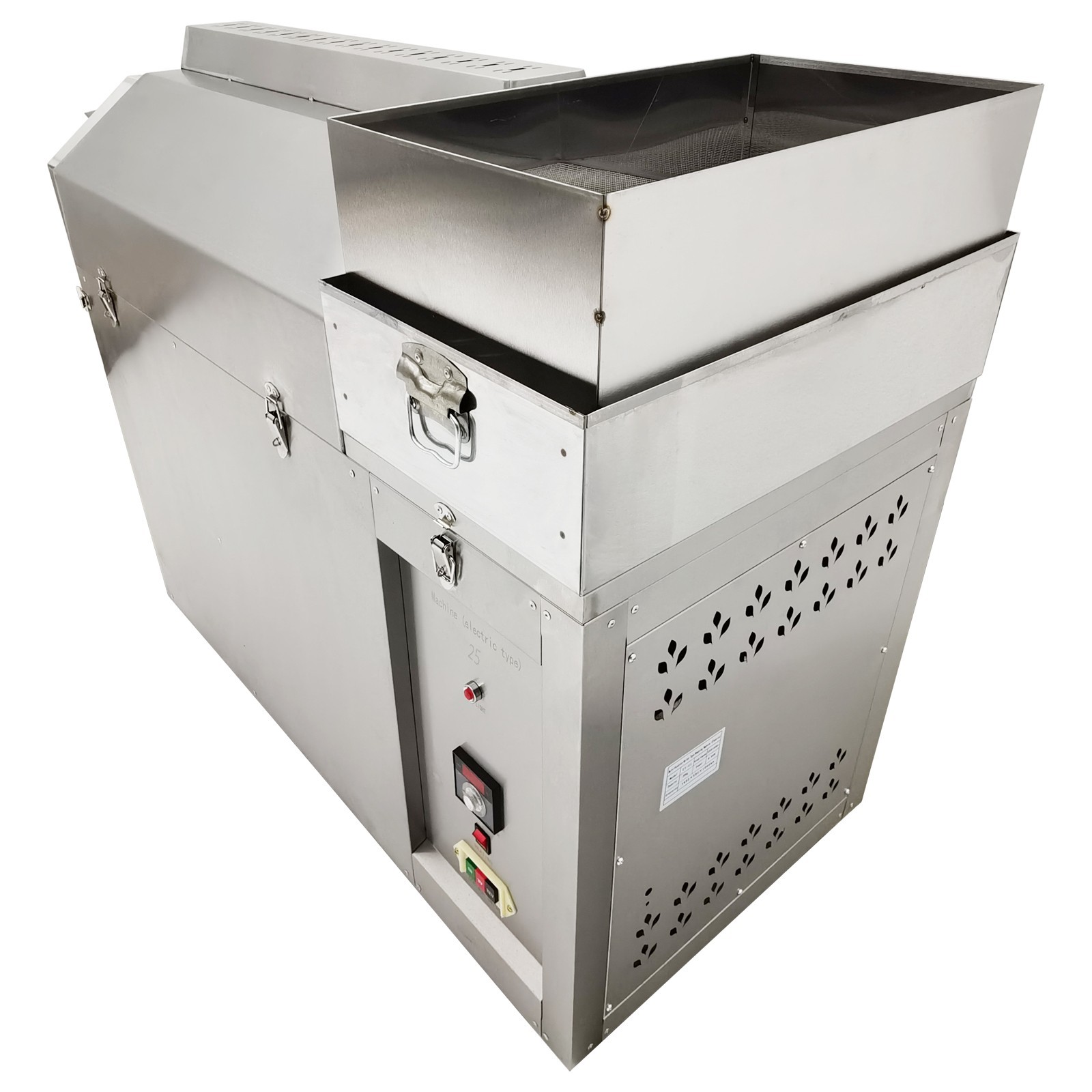 27.6Lbs Electric Stainless Steel Coffee Roaster Nuts Bean Roasting 0-300℃ 220V