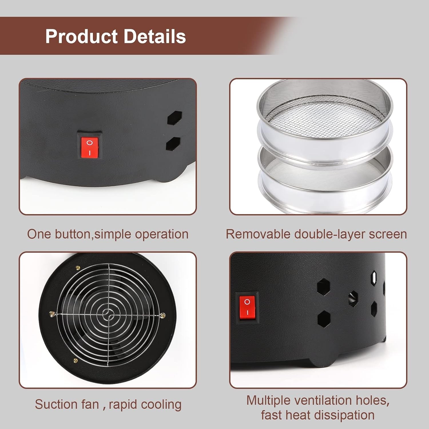 iCosoni Coffee Bean cooler Electric Coffee Roasting Cooling Machine High