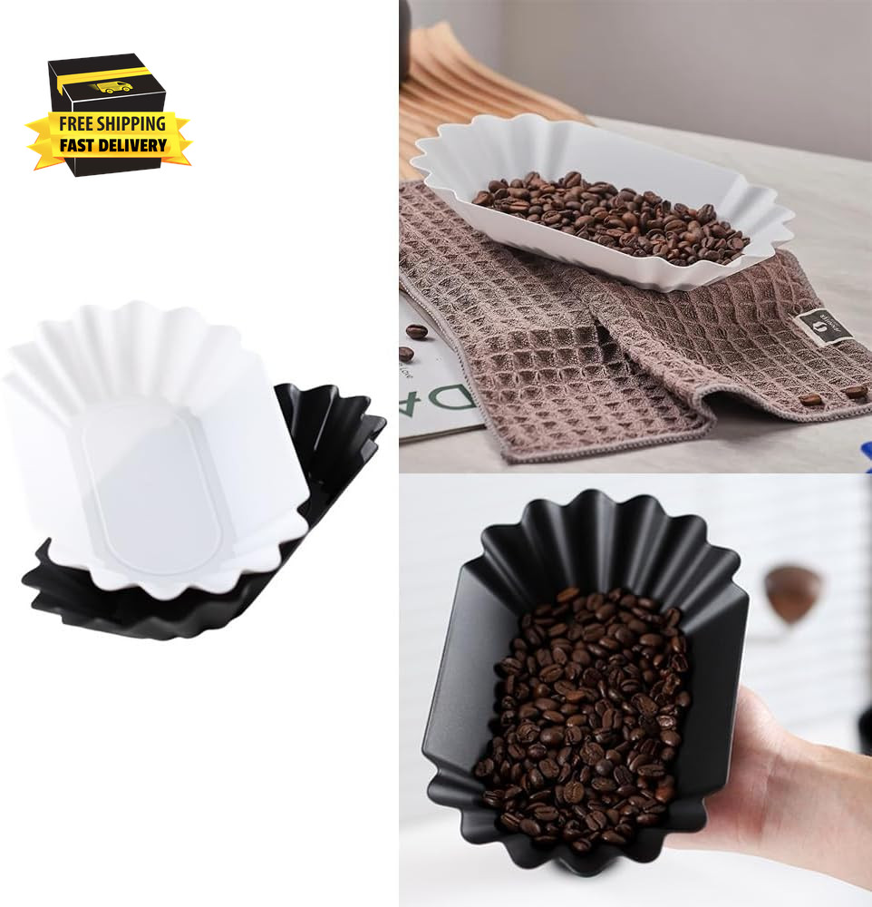 2 Pack Coffee Scale Weight Boats Coffee Bean Weighing Tray Roast Whole Beans Pan