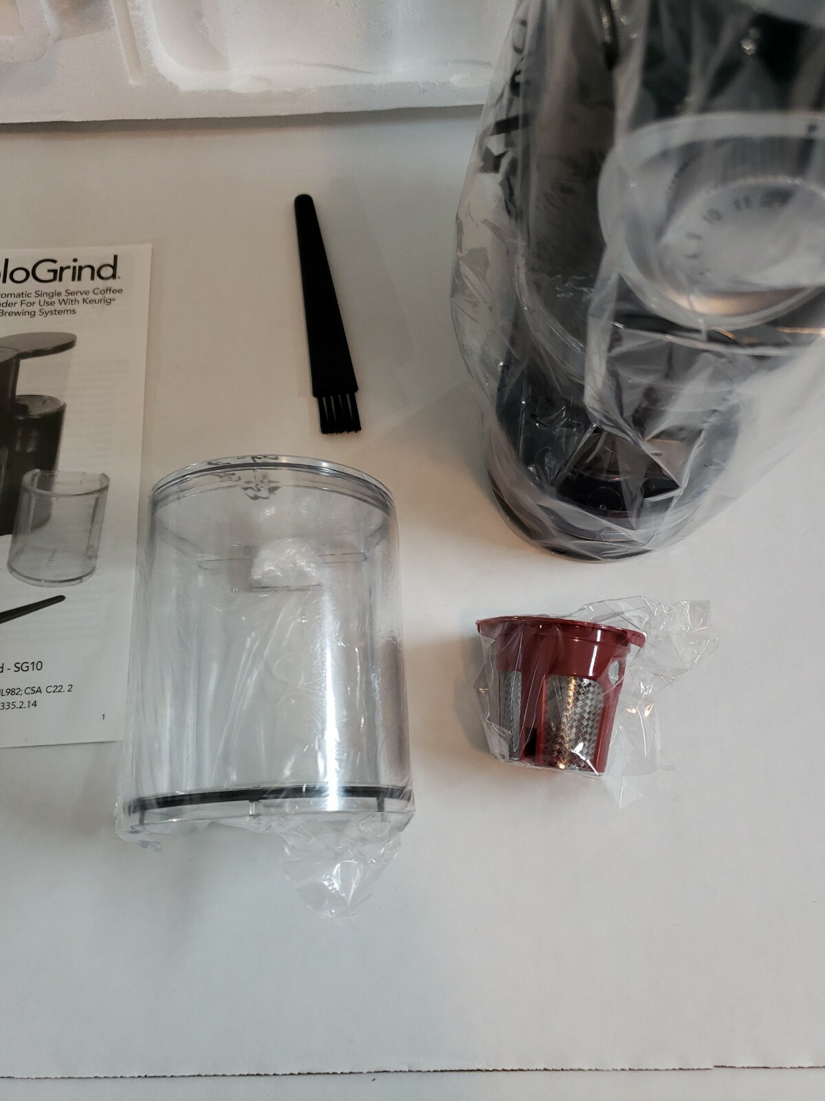 Solo Grind 2 In 1 Automatic Single Serve Coffee Burr Grinder For Use w/Keurig