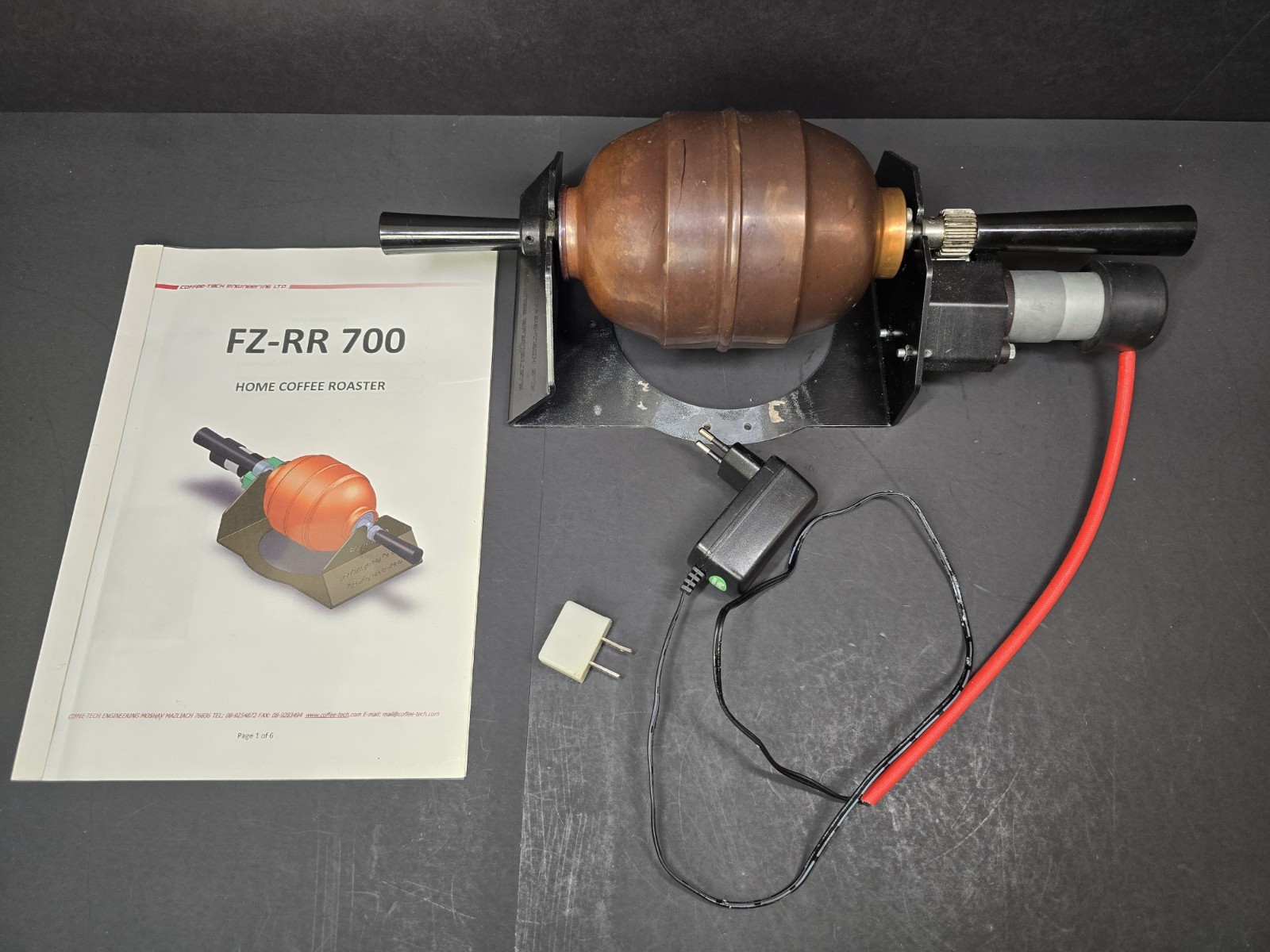 Coffee-Tech FZ-RR 700 Home Coffee Roaster w/ Motor, Manual & Accessories WORKS